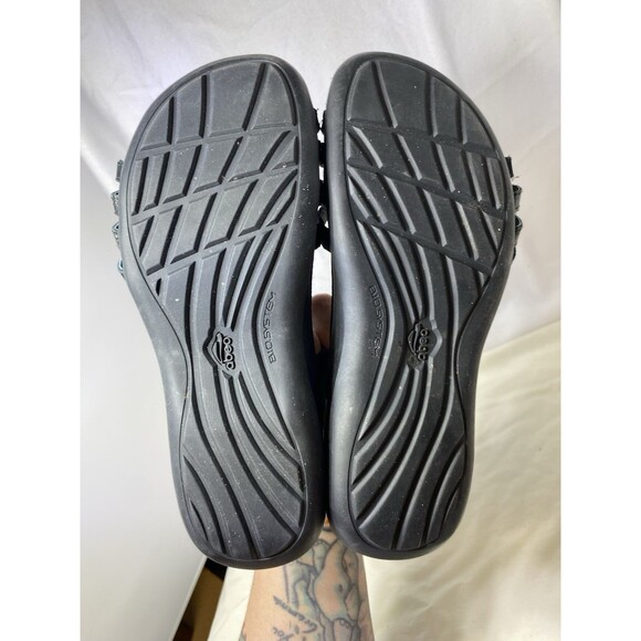 Abeo Sandals Womens SZ 8 M Black Brynn Leather Bio System Comfort Casual Shoes - Picture 4 of 7